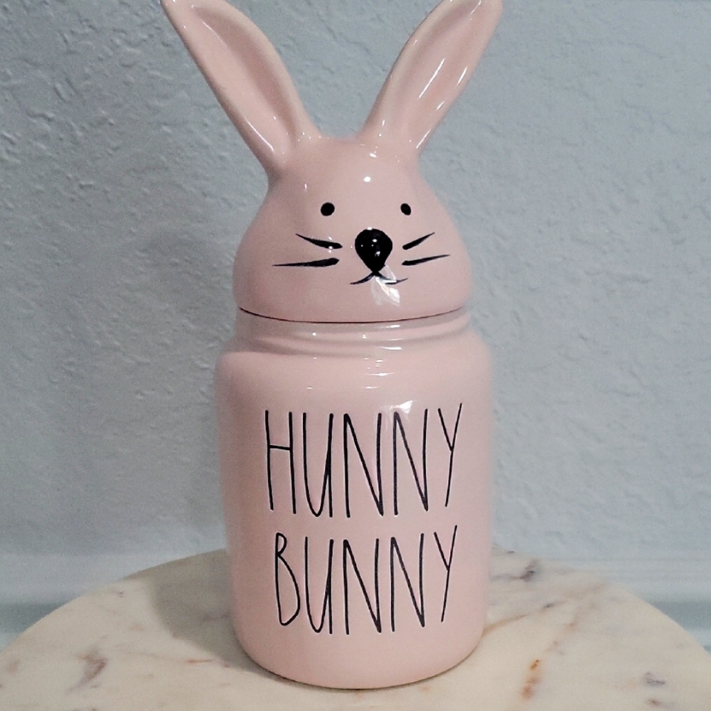 Rae Dunn Hunny Bunny Pink Jar
